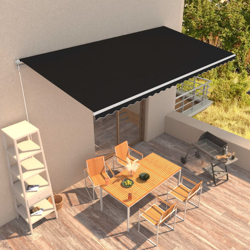 Load image into Gallery viewer, VidaXL Luifel handmatig uittrekbaar 600x300 cm antraciet
