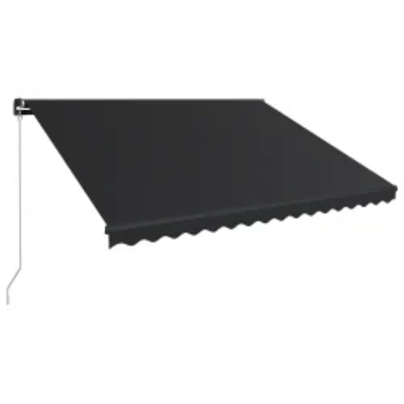 Load image into Gallery viewer, VidaXL Luifel handmatig uittrekbaar met LED 450x300 cm antraciet
