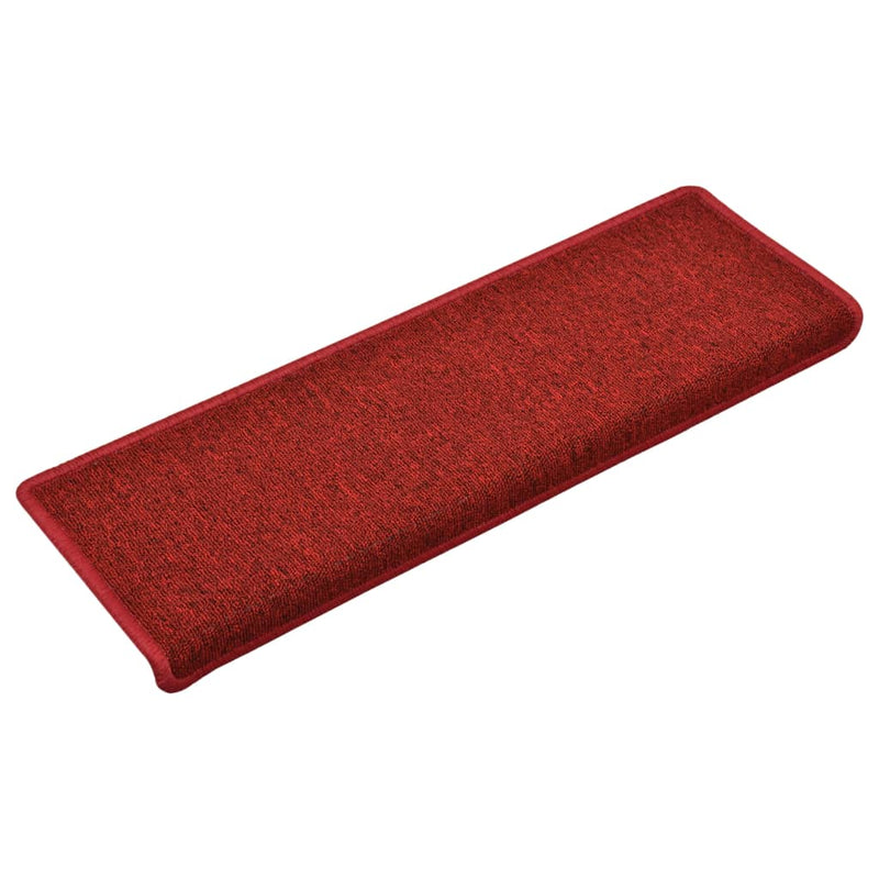 Load image into Gallery viewer, Vidaxl trapmatten 15 st 65x21x4 cm röd rechthoekige rand
