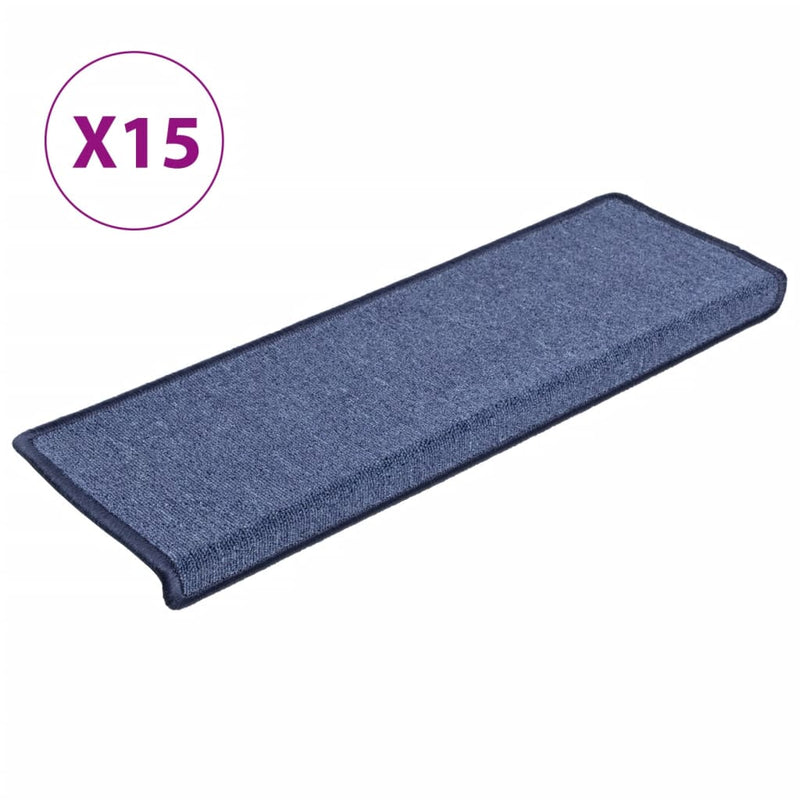 Load image into Gallery viewer, Vidaxl trapmatten 15 st 65x21x4 cm blauw rechthoekige rand
