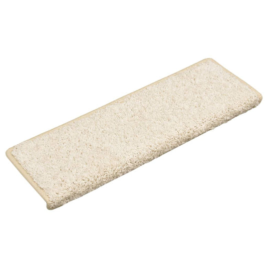 Vidaxl trapmatten 15 st 65x21x4 cm wit rechthoekige rand