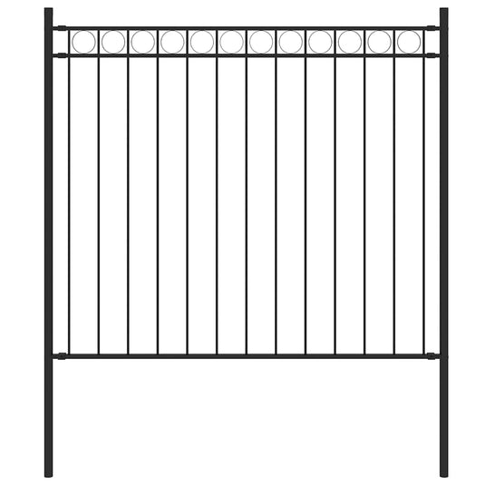 Vidaxl tuinhek staal 1,81x0,8 m zwart