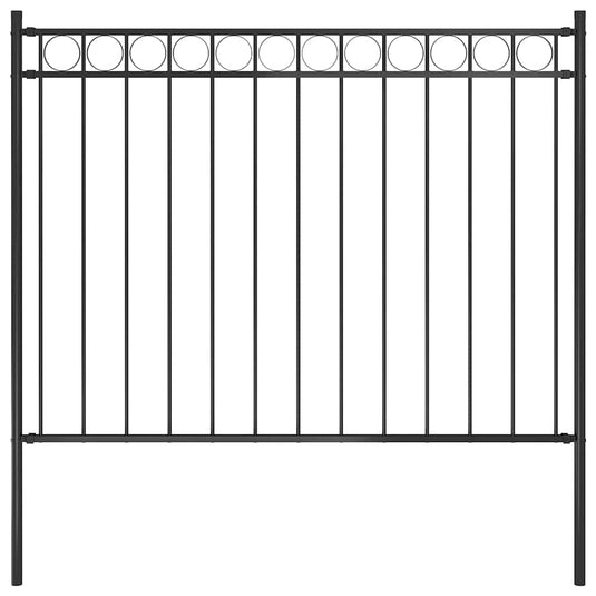 Vidaxl tuinhek staal 1,81x1 m zwart