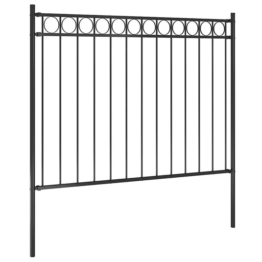 Vidaxl tuinhek staal 1,81x1 m zwart