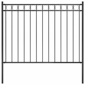 Vidaxl tuinhek staal 1,81x1,2 m zwart