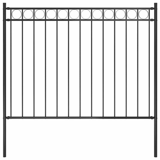 Vidaxl tuinhek staal 1,81x1,2 m zwart