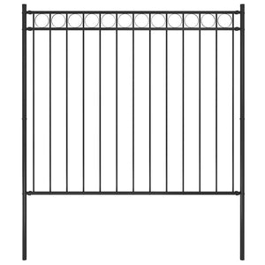 Vidaxl tuinhek staal 1,81x1,5 m zwart