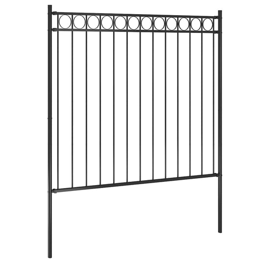 Vidaxl tuinhek staal 1,81x1,5 m zwart