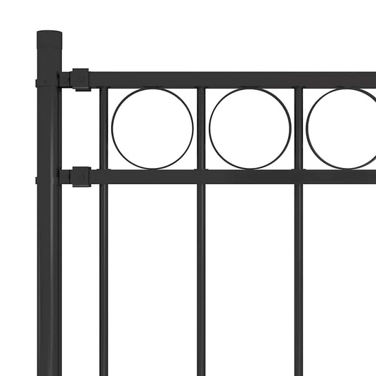 Vidaxl tuinhek staal 1,81x1,5 m zwart