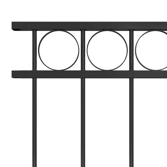 Vidaxl schuttingpaneel staal 1,7x0,8 m zwart