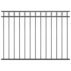 Vidaxl schuttingpaneel staal 1,7x1,2 m zwart