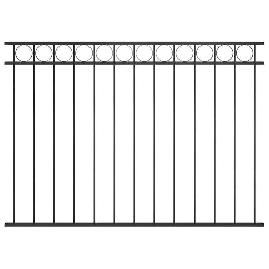 Vidaxl schuttingpaneel staal 1,7x1,2 m zwart