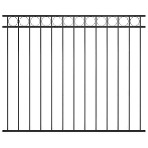 Vidaxl schuttingpaneel staal 1,7x1,5 m zwart