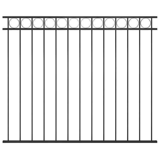 Vidaxl schuttingpaneel staal 1,7x1,5 m zwart