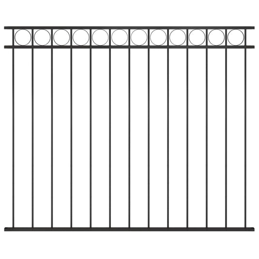 Vidaxl schuttingpaneel 1,7x1,5 m staal zwart