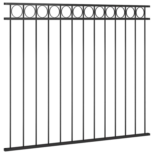 Vidaxl schuttingpaneel staal 1,7x1,5 m zwart
