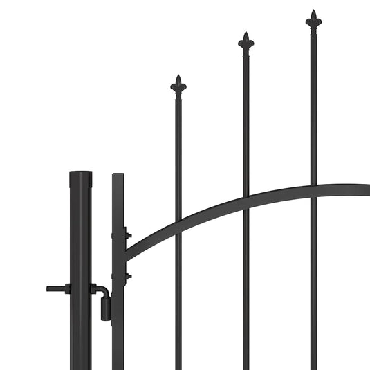 Vidaxl poort 1x2,5 m staal zwart