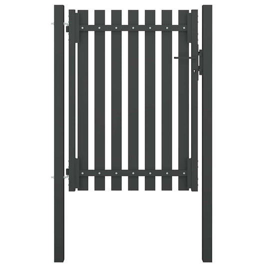 Vidaxl poort 1x1,7 m staal antraciet