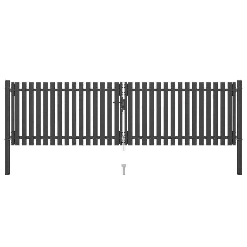 Load image into Gallery viewer, VidaXL Poort 4x1,25 m staal antraciet
