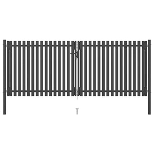 VidaXL Poort 4x1,7 m staal antraciet