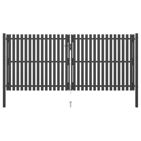VidaXL Poort 4x2 m staal antraciet