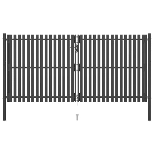 VidaXL Poort 4x2,25 m staal antraciet