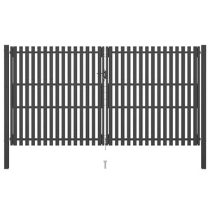 VidaXL Poort 4x2,5 m staal antraciet
