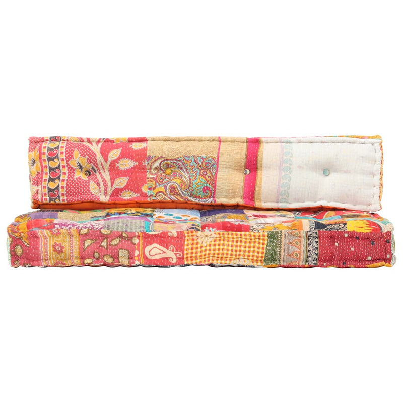 Afbeelding laden in galerijviewer, Vidaxl bankkussen pallet stof patchwork meerkleurig
