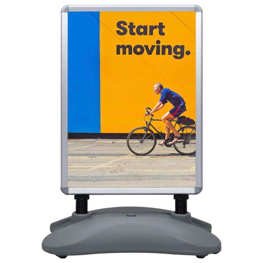 Vidaxl posterstandaard a1 waterdicht aluminiumlegering grijs