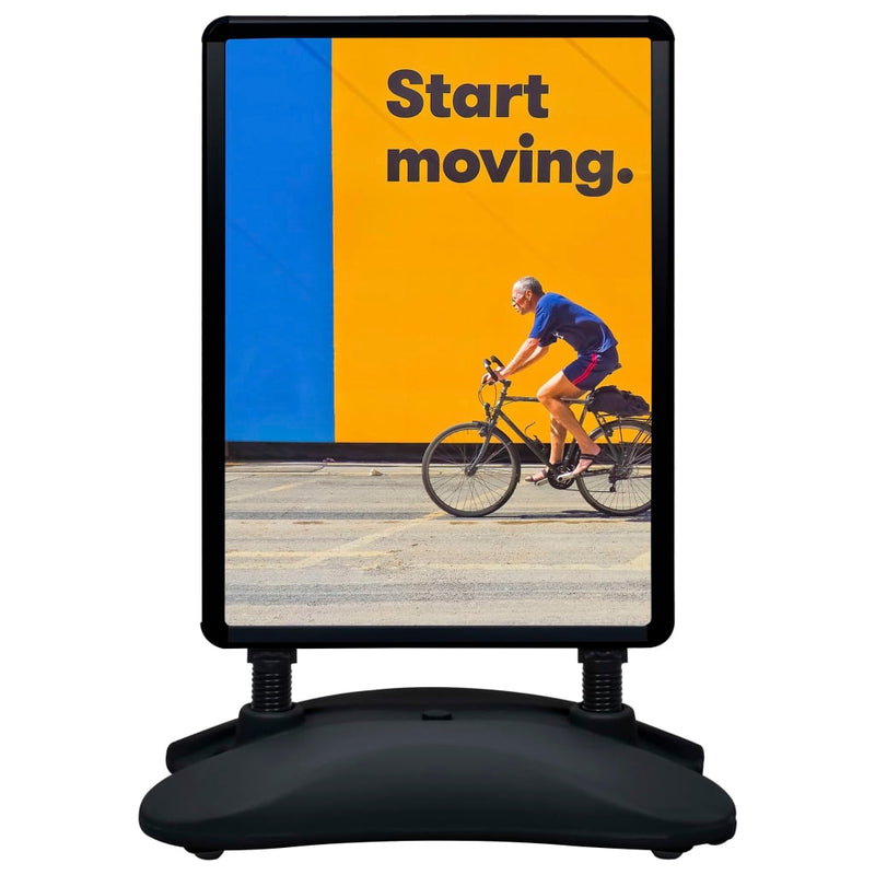 Load image into Gallery viewer, Vidaxl posterstandaard a1 wateranker aluminiumlegering zwart
