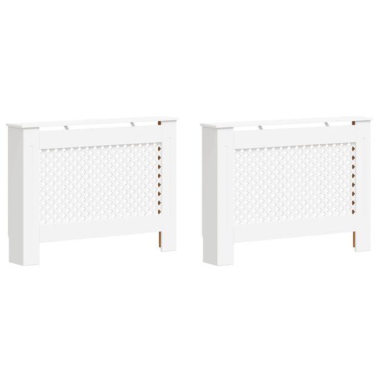 Vidaxl radiatorombouwen 2 st 112x19x81,5 cm mdf wit