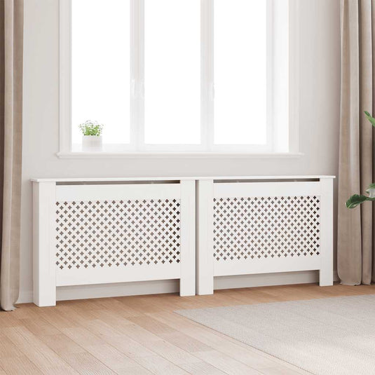 Vidaxl radiatorombouwen 2 st 112x19x81,5 cm mdf wit
