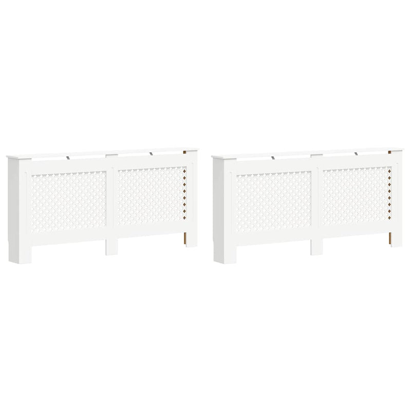 Load image into Gallery viewer, Vidaxl radiatorombouwen 2 st 172x19x81,5 cm mdf wit
