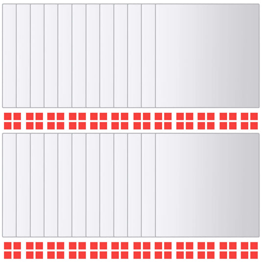 VidaXL 48 st Spiegeltegels vierkant glas