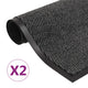 Vidaxl droogloopmatten 2 st rechthoekig getuft 60x90 cm antraciet