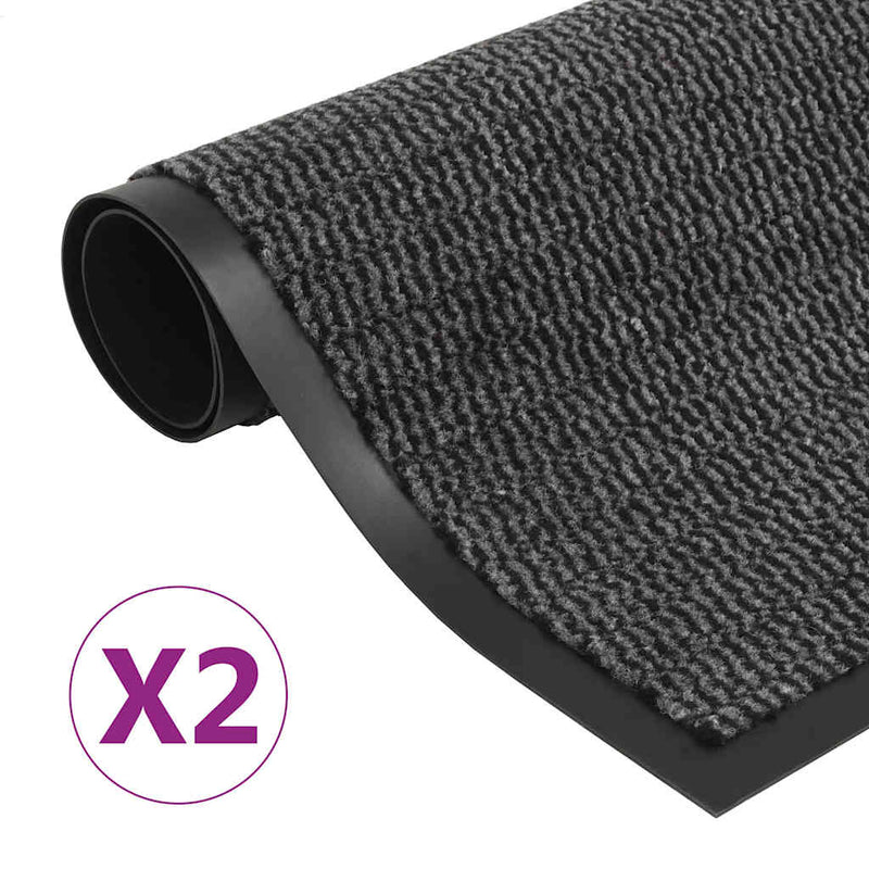 Load image into Gallery viewer, Vidaxl droogloopmatten 2 st rechthoekig getuft 80x120 cm antraciet
