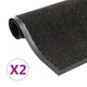 Vidaxl droogloopmatten 2 st rechthoekig getuft 80x120 cm zwart