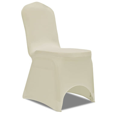 Vidaxl stoelhoezen stretch 30 st crème