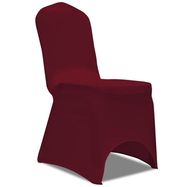Vidaxl stoelhoezen stretch 24 st bordeauxrood