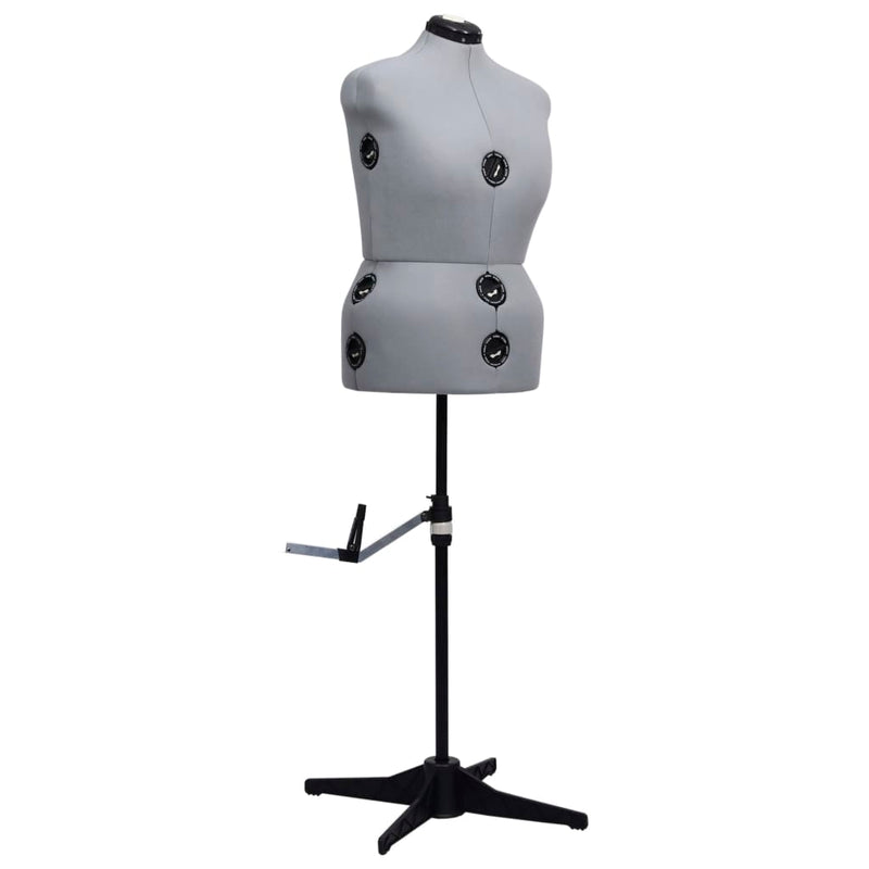 Load image into Gallery viewer, Vidaxl paspop verstelbaar vrouw maat 44-50 l grijs
