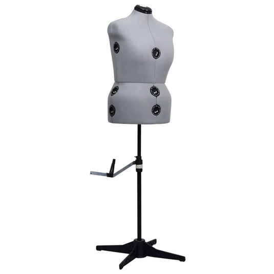 Vidaxl paspop verstelbaar vrouw maat 44-50 l grijs