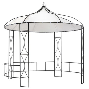Vidaxl prieel rond 300x290 cm wit