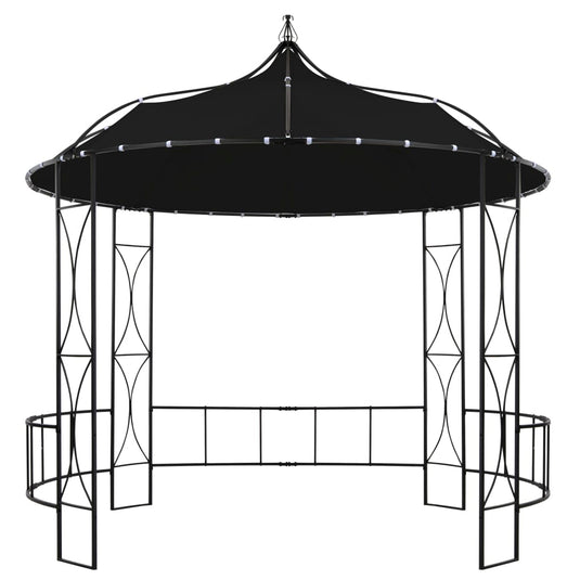 Vidaxl prieel rond 300x290 cm antraciet