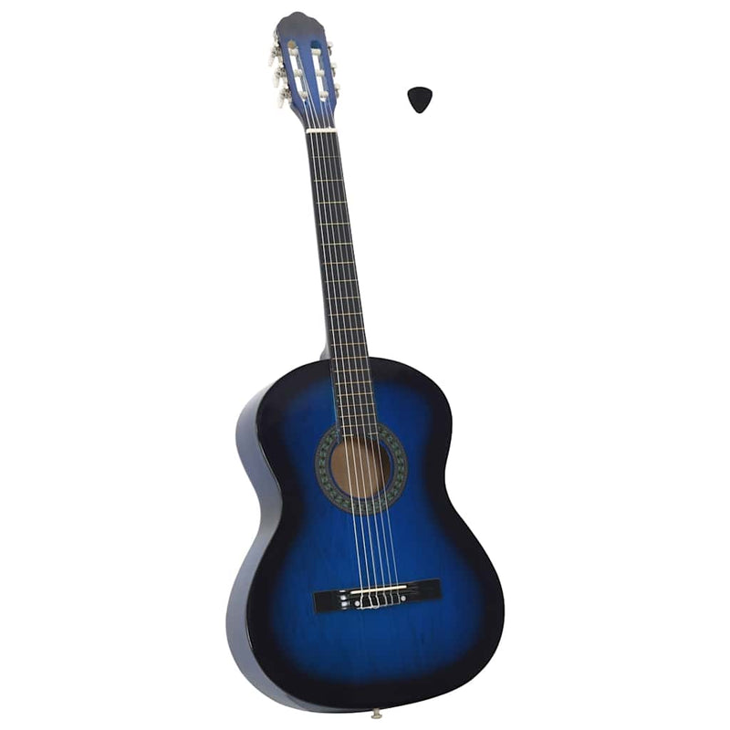 Afbeelding laden in galerijviewer, Vidaxl gitaar klassiek beginner 4 4 39 lindenhout blauw
