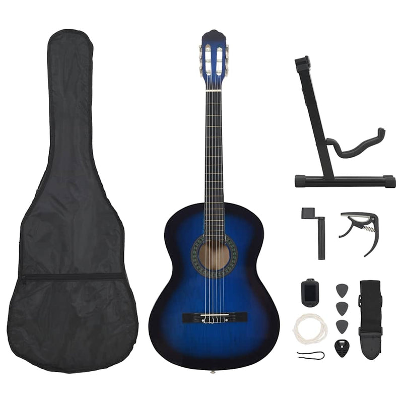 Load image into Gallery viewer, Vidaxl 12-delige gitaarset klassiek beginner 4 4 39 blauw
