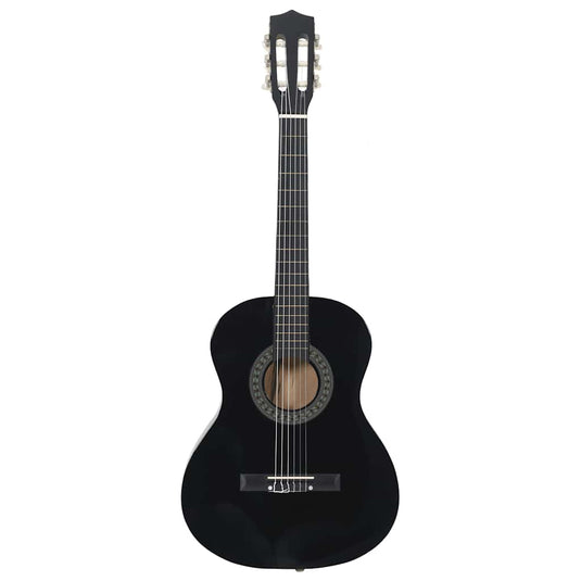 Vidaxl 8-delige gitaarset klassiek beginner 3 4 36 zwart