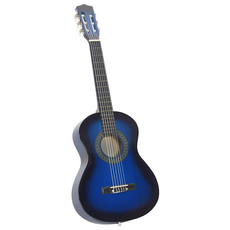 Load image into Gallery viewer, Vidaxl 8-delige gitaarset klassiek beginner 1 2 34 blauw
