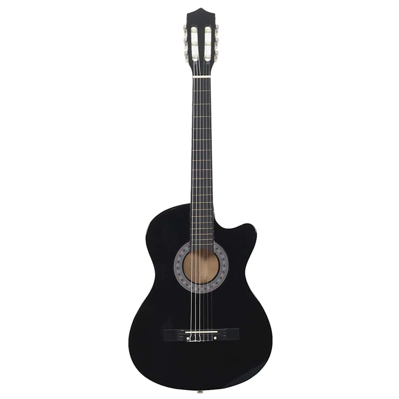 Load image into Gallery viewer, Vidaxl gitaar cutaway met 6 snaren western klassiek 38 zwart

