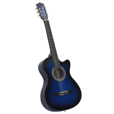 Vidaxl gitaar cutaway met 6 snaren western klassiek 38 getint blauw