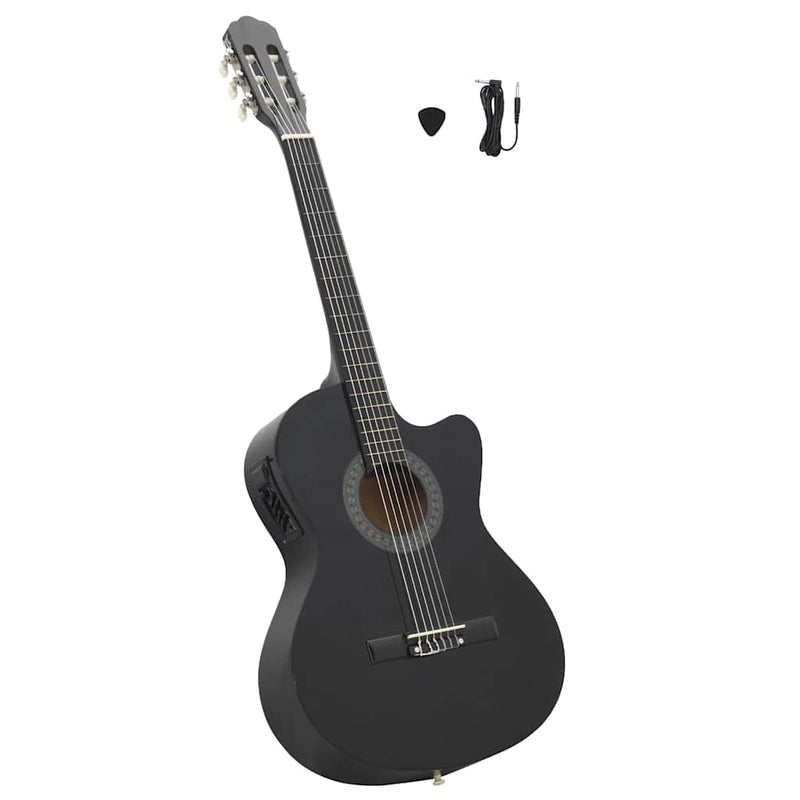Load image into Gallery viewer, Vidaxl gitaar cutaway met equalizer 6 snaren western klassiek zwart
